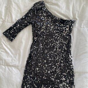 BLAQUE LABEL Black Sequence Mini Dress